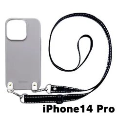 【新品未使用】iPhone14 Pro アイフォン14プロ TPU カバー スマホショルダー(くすみグレー/ブラック)myones くすみ 斜め掛け かわいい zmyones002-ps1-st27-ip14pro-gy-bk