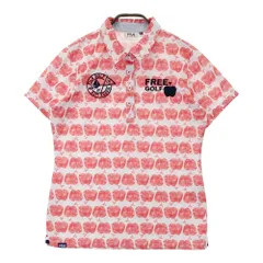 サイズ：L FILA GOLF フィラゴルフ  半袖ポロシャツ リンゴ柄 ホワイト系 [240101438833] ゴルフウェア レディース ストスト