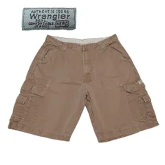 ラングラーWrangler古着メンズ無地カーゴショートパンツ股下23㎝　HH0397