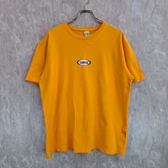 DISCUS ATHLETIC ディスカスアスレチック ブランドロゴプリント ビッグシルエット ワンポイント イエロー　黄色 L Tシャツ