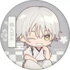 【中古】バッジ・ピンズ 鶴丸国永 和風缶バッジ 「DMMスクラッチ! 特『刀剣乱舞-花丸-』～雪月華～」 E-9賞
