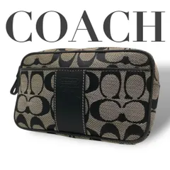 良品 5006 COACH コーチ ウエストポーチ キャンバス ブラック