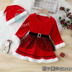 【美品・未使用新品】クリスマス 衣装 女の子 プリンセス 子供用 パーティー 子ども こども キッズ ドレス 可愛い コスチューム サンタ ベビー イベント ワンピース コスプレ衣装cqs1
