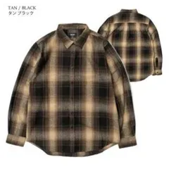 SHAKA WEAR( シャカウェア ) チェック柄 タンブラック ネルシャツ