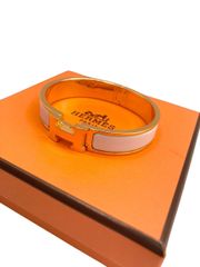 エルメス(HERMES) クリッククラック ブレスレット PM 白 ゴールド金具 中古 レディース アクセサリー ブレスレット