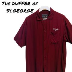 The Duffer of ST.George  定価20900円 レーヨン100%シャツ M  エンジ  ザダファーオブセントジョージ  最安値  半袖　スカル  ベトシャツ オープンシャツ