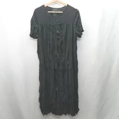 ◇ ⊂◎●未使用● MARTHA マーサ 半袖 ロング ワンピース サイズL ブラック レディース E  【1410290070420】