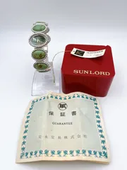 SUNLORD/サンロード　SCHNEIDER/シュナイダー　レディース腕時計　手巻き式　色石　ターコイズベルト　117769　ヴィンテージ　アンティーク　SH384