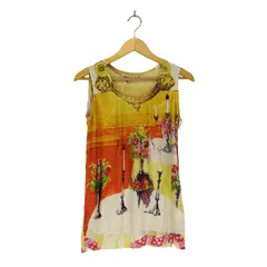 ツモリチサト TSUMORI CHISATO ストーン装飾 転写プリントノースリーブ レディース JPN：2 のサムネイル
