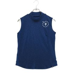 中古 レディース アドミラルゴルフ Admiral Golf ノースリーブ L 紺 ネイビー モックネック ストレッチのサムネイル