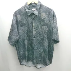 ◇ ⊂ Φ Nilway ニルウェイ バラ柄 半袖 ブラウス サイズM ブラック系 メンズ E  【1502060003148】