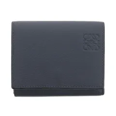 LOEWE （ロエベ） トライフォールド ウォレット 財布 三つ折り財布(小銭入有)  Navy C660TR2X02 used:B【中古】