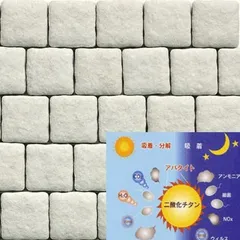 軽量レンガ光触媒 かるかるブリック Sサイズ(ミニサイズ) 半丁 60枚入り【両面テープ1個付】MBH-51 ホワイト