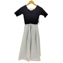 ユーズドフルギ USED古着 ST.ROONEY シルエットが美しい前後2WAY リブ切替フレアワンピース レディース FREE 