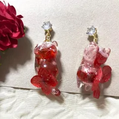 新カラー♡秘密の紫陽花妖精猫ピアス2