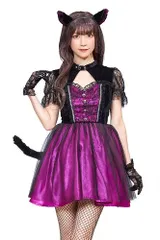 ファンタジックヴィラン　マオ　　［ネコ コスプレ キャット 黒猫 悪役 可愛い セクシー 大人女性 ］【_895749】