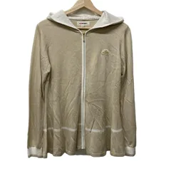 M・U・ SPORTS(ミエコウエサコ) カーディガン サイズ42 L レディース - ベージュ×白 長袖/ワッペン/ジップアップ