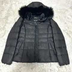 nanaha様　極美品　INDIVI feather industry フォックスファー　ダウンジャケット　ブラック　サイズ40