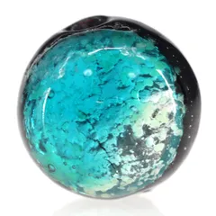 Sea drop 光る ホタルガラス ブルーグリーン 10mm  粒売り 10粒 ビーズ 蓄光 とんぼ玉 [222tt-10-10]