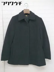 ◇ ef-de エフデ アンゴラ混 長袖 ウール コート サイズ9号 チャコールグレー レディース  【1110250020679】のサムネイル