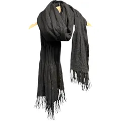 yohji yamamoto ヨウジヤマモト　フリンジマフラー Yohji Yamamoto POUR HOMME ヨウジヤマモト プールオム 大判