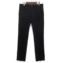コムデギャルソンオム COMME des GARCONS HOMME ウール スラックス パンツ ノータック ダークネイビー 紺 L HP-P029 AD2005
