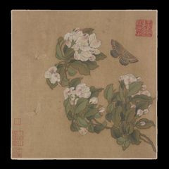 パステルの喜びに眉梢花鳥扇子 景徳鎮 陶磁器 装飾品 現代工芸品美術品 置物 パステルの喜びに眉梢花鳥扇子 景徳鎮 陶磁器 装飾品 現代工芸品