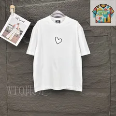 【今日特価】Balenciaga 2025 ハートロゴカップル T