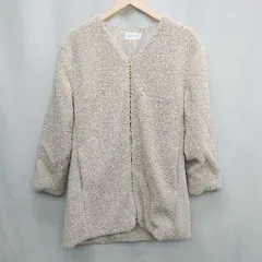 ◇ ⊇ GLOBAL WORK グローバルワーク 無地 防寒性 長袖 ボアジャケット サイズF ベージュ系 レディース E  【1504210005569】