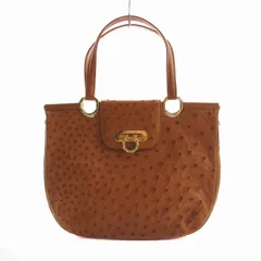 【美品】LORENZI ロレンツィ/オーストリッチレザー /金具/ハンドバッグ ロレンツィ 三つ折り財布 オーストリッチ レザー ウォレット