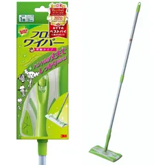 【新着商品】本体 伸び縮み 一本柄 フローリングワイパー 床 拭き 掃除 3M ドライシート 3枚 スコッチブライト