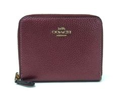 ■美品■ COACH コーチ F76935 レザー 財布 ウォレット 札入れ 小銭入れ カード入れ レディース ボルドー系 DE5442