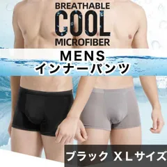 【黒　XLサイズ】　インナーパンツ　アンダーショーツ　水着　ボックスショーツ　水