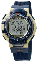 [NOA精密] 腕時計 デジタル イグザート 電波 ソーラー 防水 ウレタンベルト XXW-502 NB メンズ ブルー