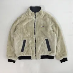 ■ TOMMY HILFIGER トミーヒルフィガー ブルゾン ベージュ×グレー サイズ L/G メンズ リバーシブル ジャケット ジップアップ 0.82kg