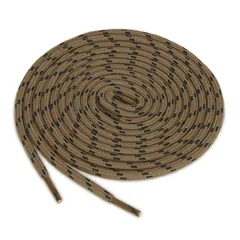 uxcell　靴紐　靴ひも　丸紐　丸型　シューレース　滑り止め　耐久性　ハイキング　スニーカー　3足　ライトブラウン　ブラック　140　cm