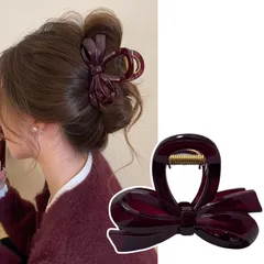 『在庫処分』 大人 グッズ 可愛い ヘアアレンジ 毛量多い リボン リボン 大きめ 大きめ 髪飾り 髪飾り 大きめ hair バンスクリップ おしゃれ バレッタ clip バレッタ ヘアアクセサリー 髪クリップ お洒落 韓国 上品 クリップ クリップ 強力 高