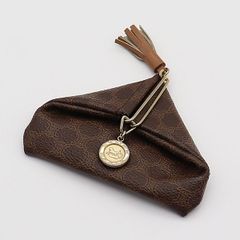 CELINE】セリーヌ 三角コインケース マカダム柄 ブラウン 小銭入れ