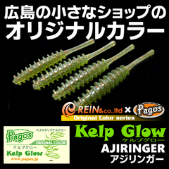 ２枚セット　レイン REINS アジリンガー　ケルプグロー　パゴスオリカラ　アジングワーム　メバリングワーム　メバルワーム