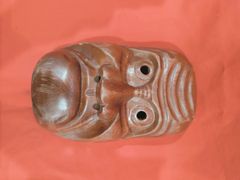 禍々しい面 マスク 出処不明 呪物 祭事 木彫り - メルカリ