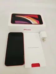 Apple iPhone SE MX9U23 J/A 第2世代 赤 64GB SIMフリー スマホ バッテリー純正交換済 通電起動初期化済 箱、ACアダプター、取説付 アップル プロダクトレッド チャリティー (PRODUCT)RED