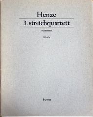 ヘンツェ 弦楽四重奏曲 第3番 輸入楽譜 Henze 3 Streichquar