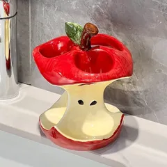 歯ブラシスタンド 電動歯ブラシスタンド セラミック リンゴ型 バスルームの 可愛いアクセサリー