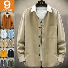 シャツ メンズ 長袖 カジュアルシャツ 開襟 ビジネス 無地 秋服 春服  トップス 通勤 長袖シャツ 30代 40代 ファッションbeilong03