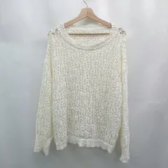 ◇ ⊂ mystic 可愛い系 長袖 編みニットトップス サイズF ベージュ系 レディース E  【1507080000016】