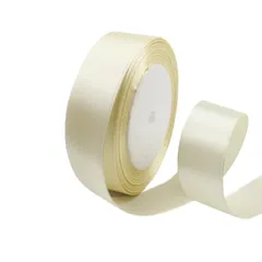 新品 リボン 包装 サテンリボン ラッピングリボン 幅約25mm 縦長約22M 手芸 手作り ギフトラッピング用リボン ちょう結び 手芸 ラッピング 花材 手作り ハンドメイド用リボン ギフトリボン 装飾 可愛い PureSino (ベージュ)