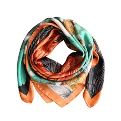 【迅速発送】BRMM MIA 90cm スカーフ レディース 正方形 シルク風 スカーフ 大判 通勤 旅行 バッグ オーナメント用 バンダナ ギフト