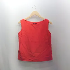 ◇ ⊂ URBAN RESEARCH ITEMS レイヤード風 ノースリーブ カットソー サイズF レッド レディース E  【1502200011835】