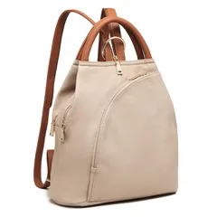 [グッシオ ベーシック] 3way リュック レディース 軽量 ショルダーバッグ 手提げ バックパック レザー 大人 通勤 リュック 120406(ベージュ) 0