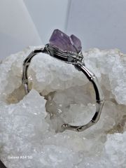 クリスタル[水晶]ラベンダーアメジストバングル